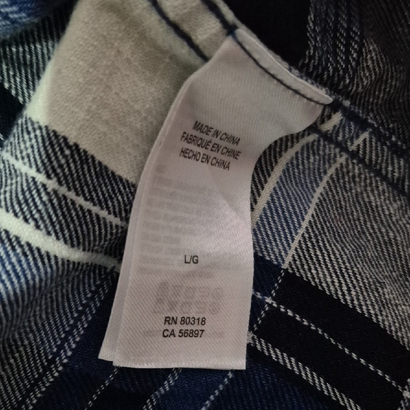 Lucky Brand "True Indigo" Classic Fit Flannel Shirt. - Picture 6 of 7